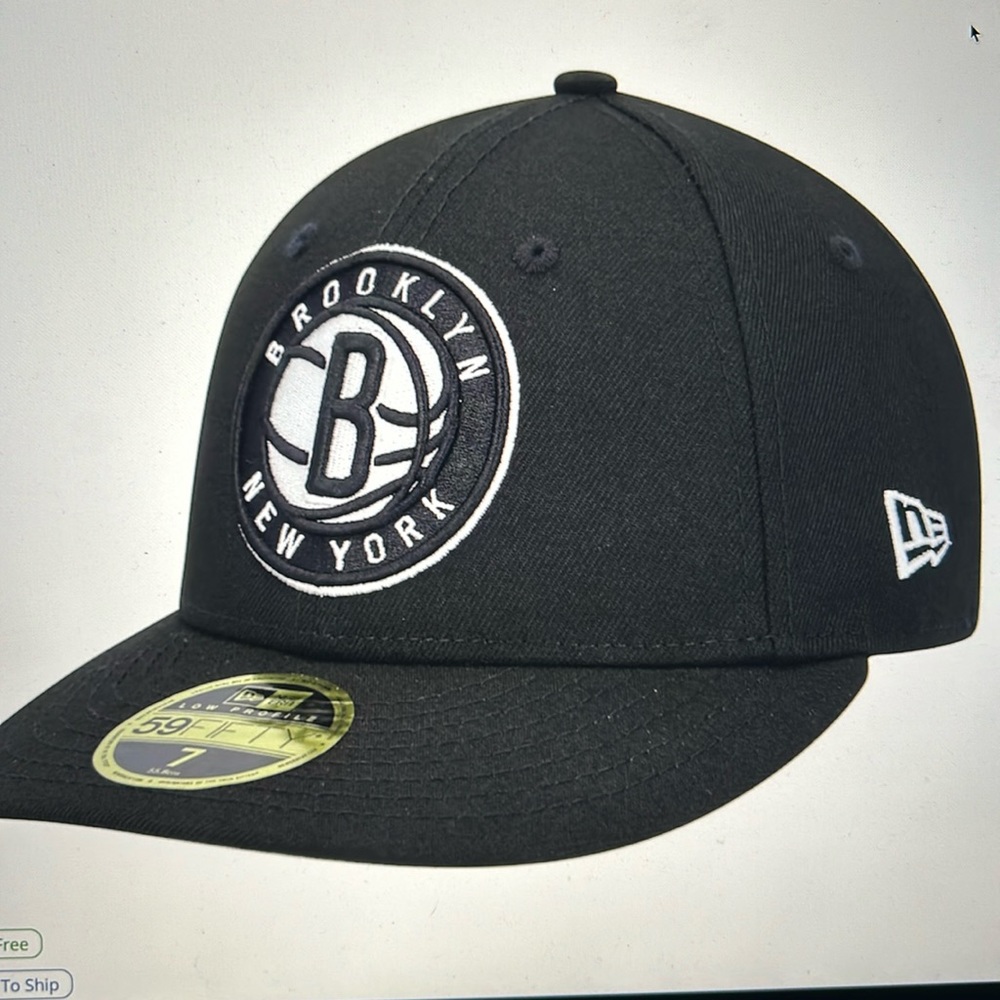 Men’s Brooklyn Nets New Era Black Team low profile 59Fifty fitted hat